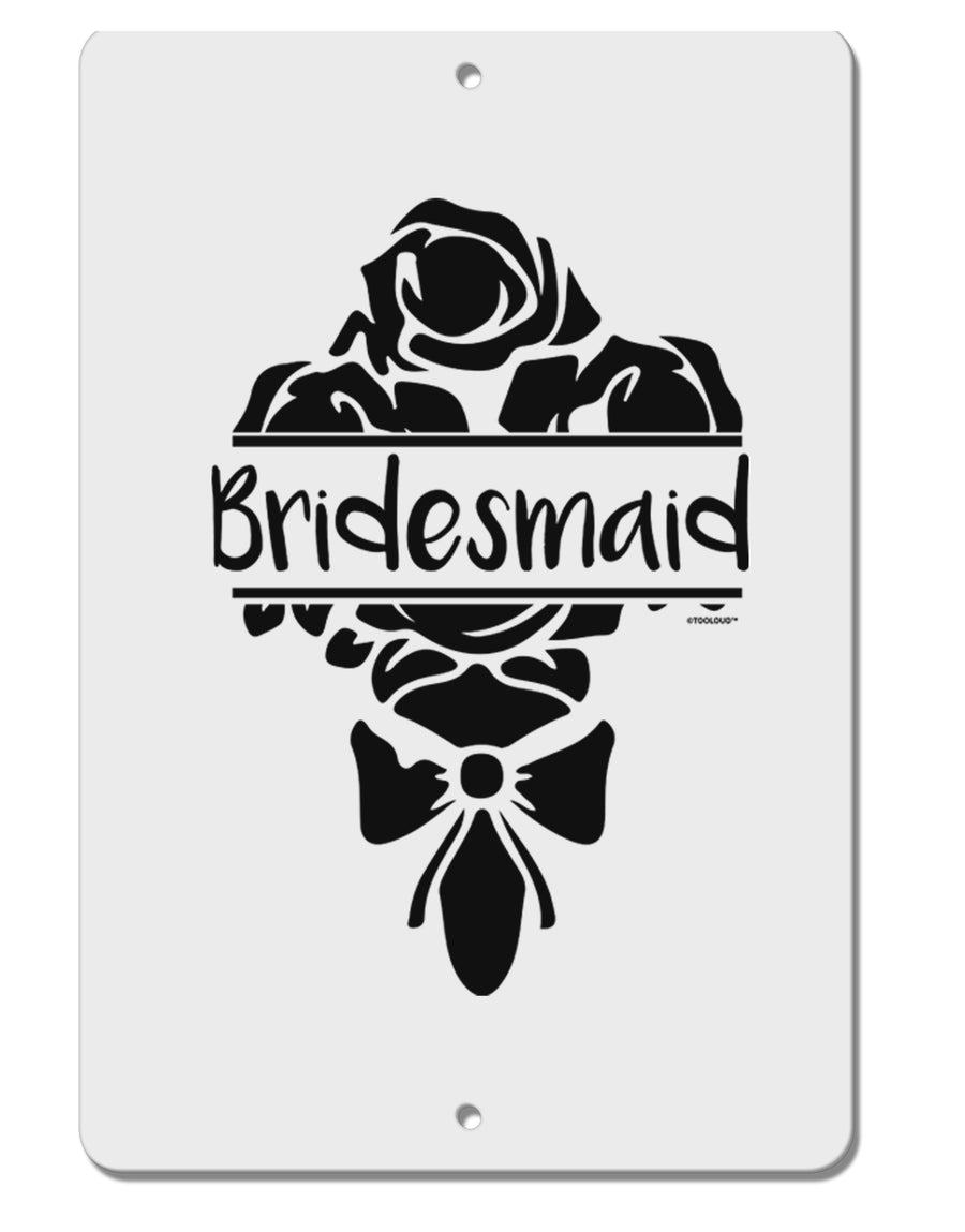 TooLoud Bridesmaid Bouquet Silhouette Aluminum 8 x 12 Inch Sign-Aluminum Sign-TooLoud-Davson Sales