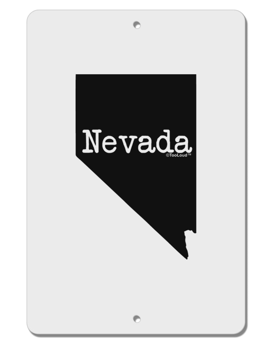 Nevada - United States Shape Aluminum 8 x 12&#x22; Sign by TooLoud-TooLoud-White-Davson Sales