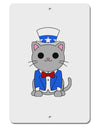 Patriotic Cat Aluminum 8 x 12&#x22; Sign by TooLoud-TooLoud-White-Davson Sales