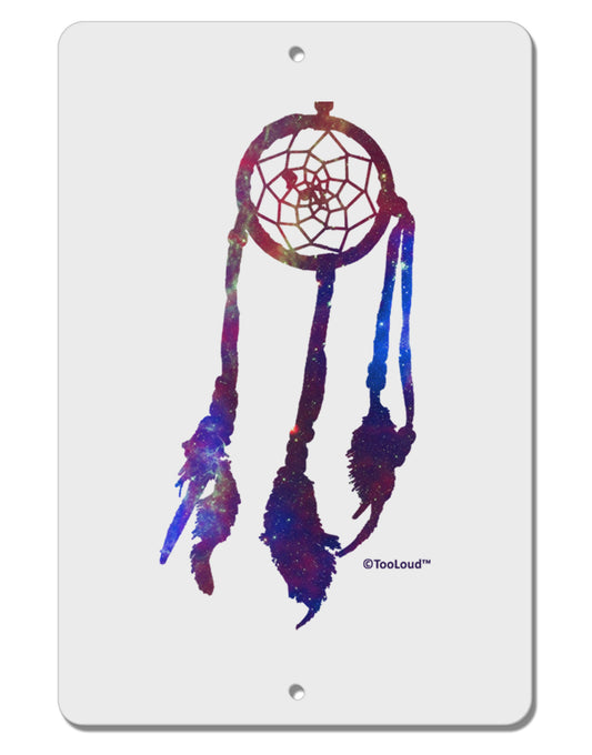 Graphic Feather Design - Galaxy Dreamcatcher Aluminum 8 x 12&#x22; Sign by TooLoud-TooLoud-White-Davson Sales