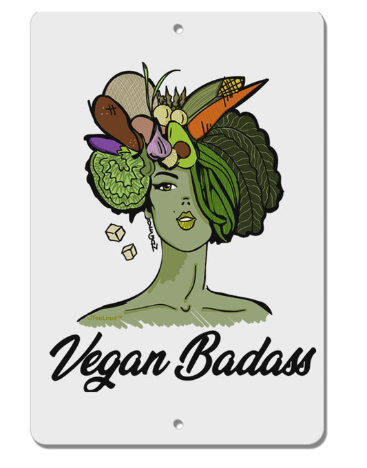TooLoud Vegan Badass Aluminum 8 x 12 Inch Sign-Aluminum Sign-TooLoud-Davson Sales