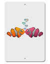 Kissy Clownfish Aluminum 8 x 12&#x22; Sign-TooLoud-White-Davson Sales