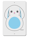 Cute Bunny with Floppy Ears - Blue Aluminum 8 x 12&#x22; Sign by TooLoud-TooLoud-White-Davson Sales