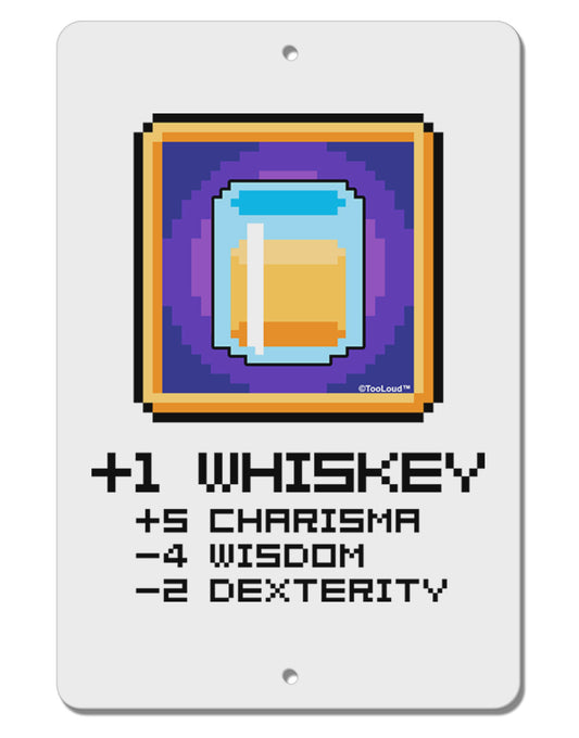 Pixel Whiskey Item Aluminum 8 x 12&#x22; Sign-TooLoud-White-Davson Sales
