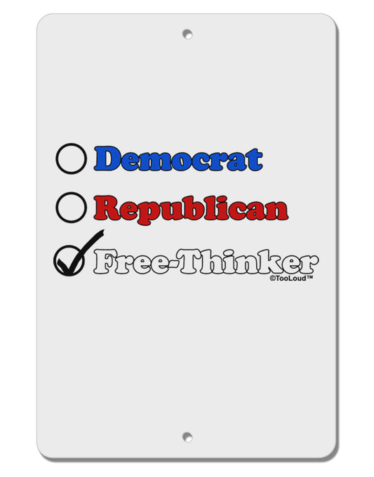 Free Thinker Checklist Aluminum 8 x 12&#x22; Sign-TooLoud-White-Davson Sales