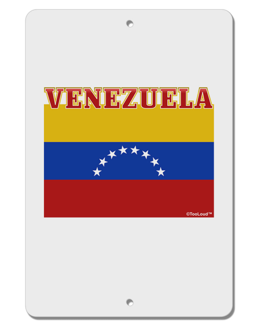 Venezuela Flag Aluminum 8 x 12&#x22; Sign-TooLoud-White-Davson Sales