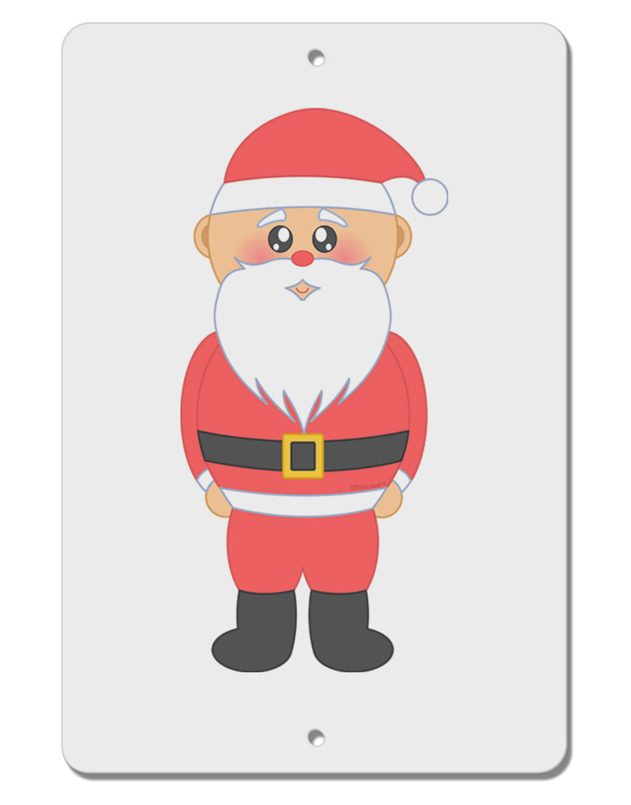 Cute Santa Claus Christmas Aluminum 8 x 12&#x22; Sign-TooLoud-White-Davson Sales