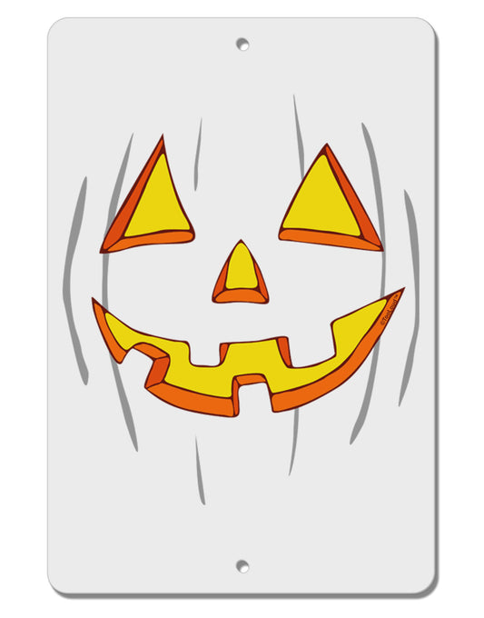 Halloween Glow Smiling Jack O Lantern Aluminum 8 x 12&#x22; Sign-TooLoud-White-Davson Sales