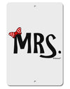 Matching Mr and Mrs Design - Mrs Bow Aluminum 8 x 12&#x22; Sign by TooLoud-TooLoud-White-Davson Sales