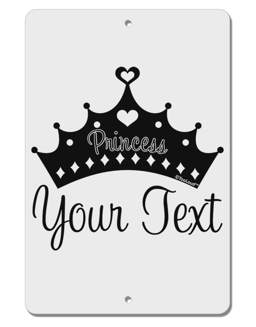 Personalized Princess -Name- Design Aluminum 8 x 12&#x22; Sign-TooLoud-White-Davson Sales