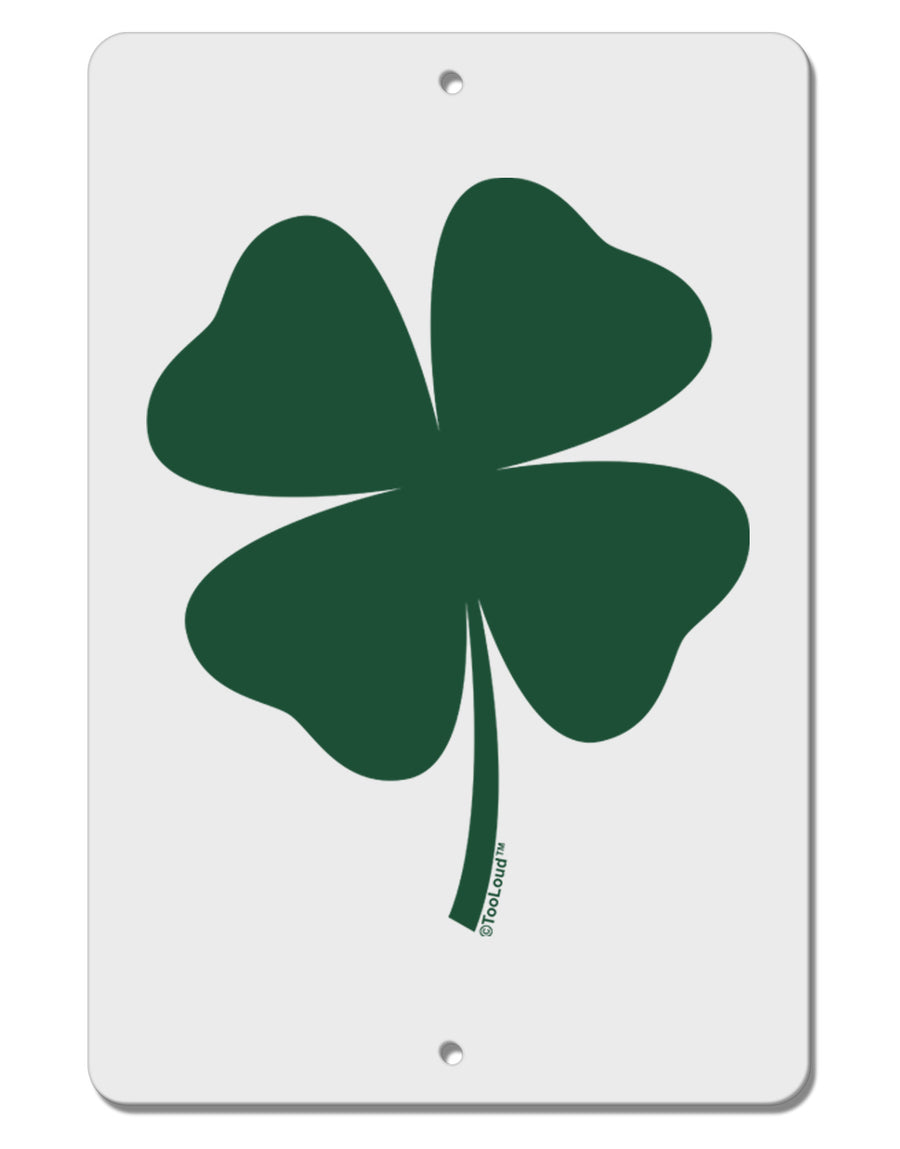 Lucky Four Leaf Clover St Patricks Day Aluminum 8 x 12&#x22; Sign-TooLoud-White-Davson Sales