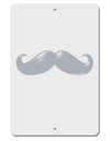 Big Silver White Mustache Aluminum 8 x 12&#x22; Sign-TooLoud-White-Davson Sales