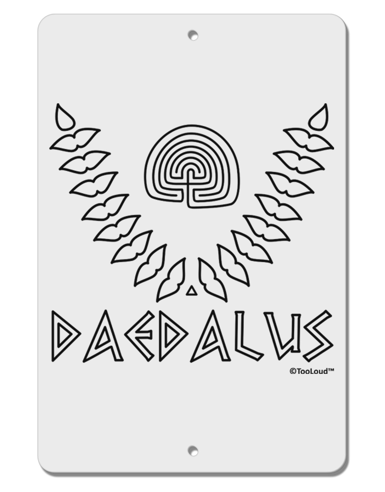 Labyrinth - Daedalus - Greek Mythology Aluminum 8 x 12&#x22; Sign by TooLoud-TooLoud-White-Davson Sales