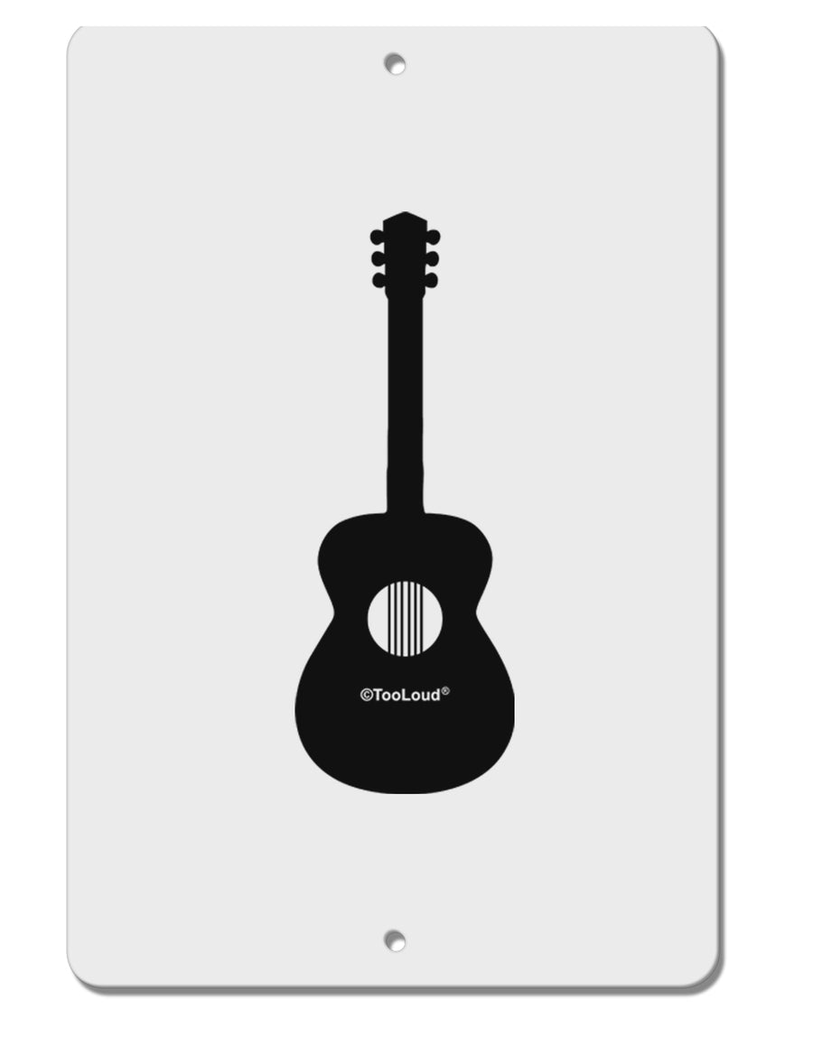 Acoustic Guitar Cool Musician Aluminum 8 x 12&#x22; Sign by TooLoud-TooLoud-White-Davson Sales