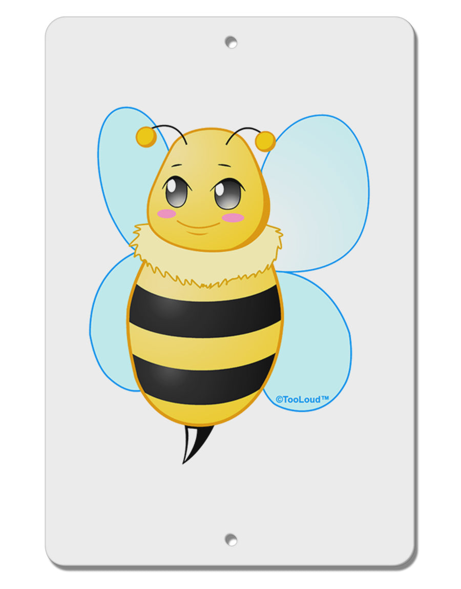 Cute Bee Aluminum 8 x 12&#x22; Sign-TooLoud-White-Davson Sales