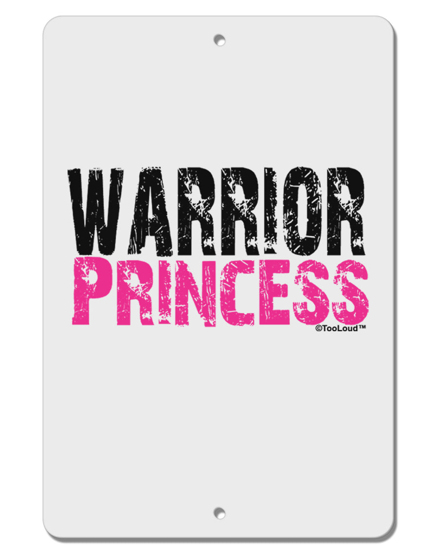 Warrior Princess Pink Aluminum 8 x 12&#x22; Sign-TooLoud-White-Davson Sales