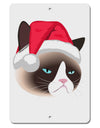 Santa Hat Disgruntled Siamese Cat Aluminum 8 x 12&#x22; Sign by TooLoud-TooLoud-White-Davson Sales