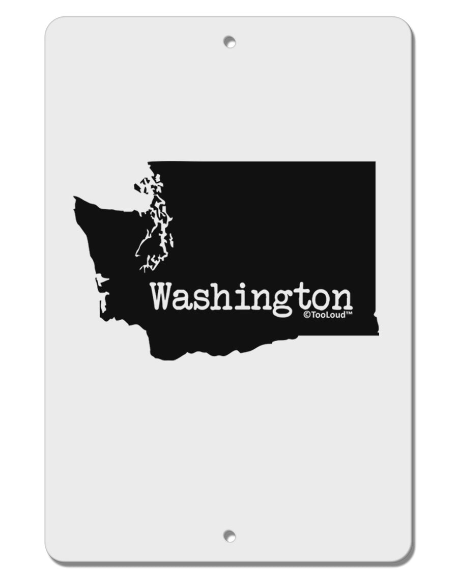 Washington - United States Shape Aluminum 8 x 12&#x22; Sign-TooLoud-White-Davson Sales