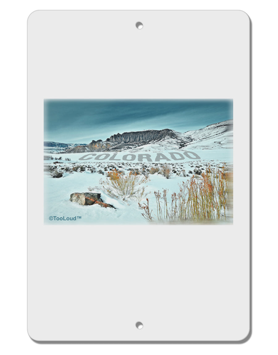 CO Snow Scene Text Aluminum 8 x 12&#x22; Sign-TooLoud-White-Davson Sales