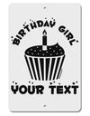 Personalized Birthday Girl Cupcake -Customizable- Name Aluminum 8 x 12&#x22; Sign-TooLoud-White-Davson Sales