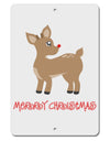 Cute Rudolph the Reindeer - Merry Christmas Aluminum 8 x 12&#x22; Sign by TooLoud-TooLoud-White-Davson Sales