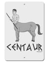 Greek Mythology Centaur Design - Grayscale - Text Aluminum 8 x 12&#x22; Sign by TooLoud-TooLoud-White-Davson Sales