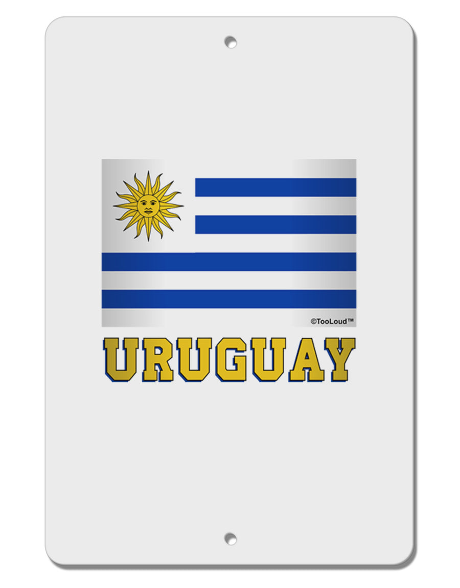 Uruguay Flag Aluminum 8 x 12&#x22; Sign-TooLoud-White-Davson Sales