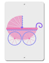 Baby Girl Carriage Aluminum 8 x 12&#x22; Sign-TooLoud-White-Davson Sales