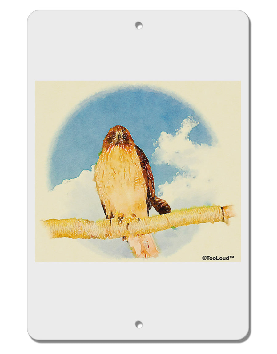 Red-tailed Hawk Aluminum 8 x 12&#x22; Sign-TooLoud-White-Davson Sales