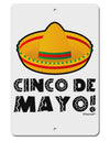 Sombrero Design - Cinco de Mayo Aluminum 8 x 12&#x22; Sign by TooLoud-TooLoud-White-Davson Sales