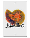 Nautilus Fossil Watercolor Text Aluminum 8 x 12&#x22; Sign-TooLoud-White-Davson Sales