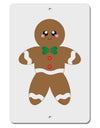 Cute Gingerbread Man Christmas Aluminum 8 x 12&#x22; Sign-TooLoud-White-Davson Sales