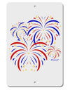 Patriotic Fireworks with Bursting Stars Aluminum 8 x 12&#x22; Sign by TooLoud-TooLoud-White-Davson Sales