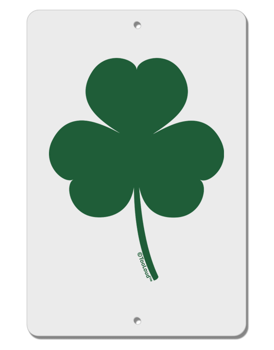 Traditional Irish Shamrock Aluminum 8 x 12&#x22; Sign-TooLoud-White-Davson Sales