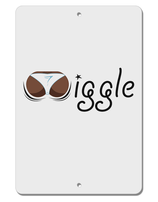 Wiggle - Twerk Dark Aluminum 8 x 12&#x22; Sign-TooLoud-White-Davson Sales