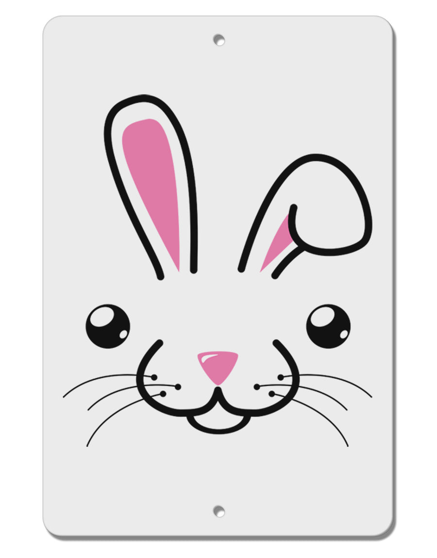 Cute Bunny Face Aluminum 8 x 12&#x22; Sign-TooLoud-White-Davson Sales