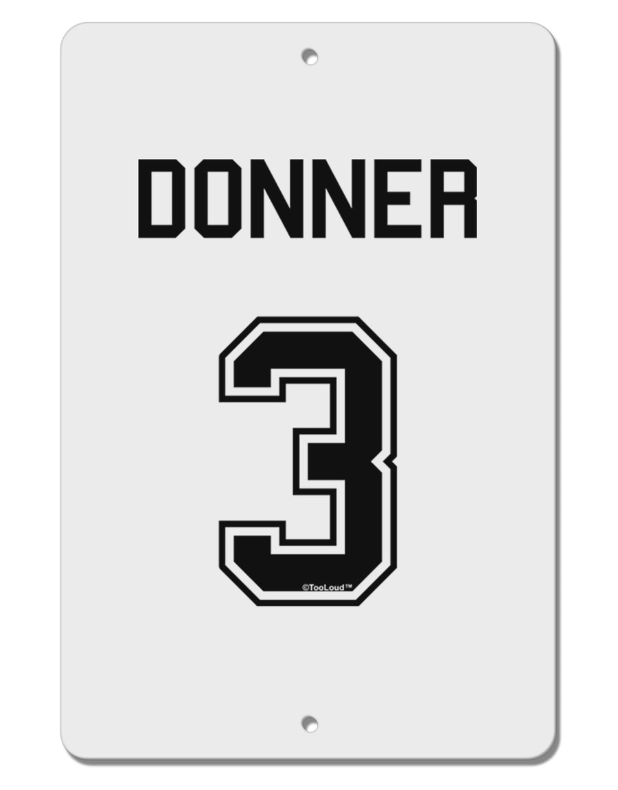 Reindeer Jersey - Donner 3 Aluminum 8 x 12&#x22; Sign-TooLoud-White-Davson Sales