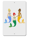 Three Mermaids Aluminum 8 x 12&#x22; Sign-TooLoud-White-Davson Sales