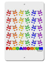 Pandamonium Rainbow Pandas Aluminum 8 x 12&#x22; Sign by TooLoud-TooLoud-White-Davson Sales