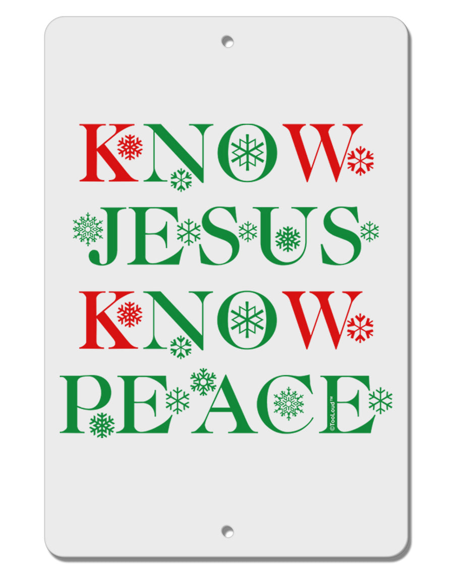 Know Jesus Know Peace Christmas Aluminum 8 x 12&#x22; Sign-TooLoud-White-Davson Sales