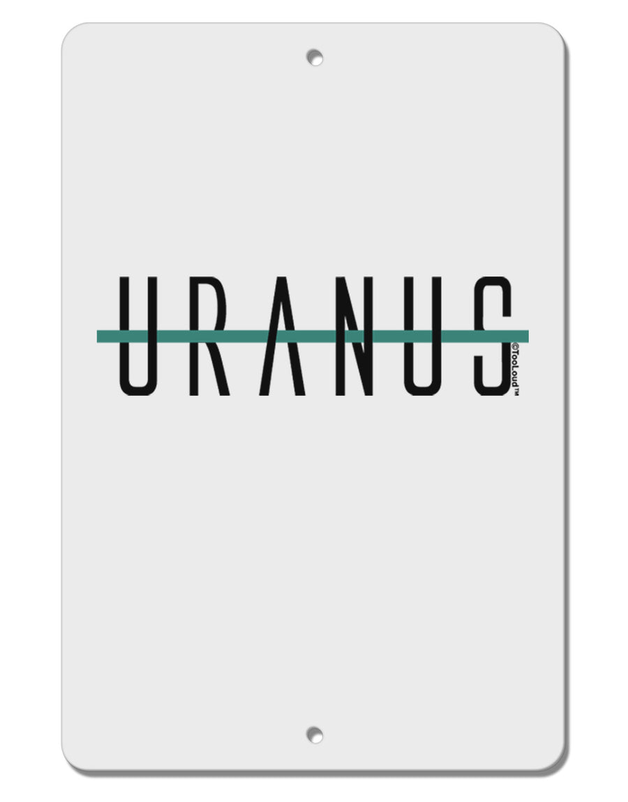 Planet Uranus Text Only Aluminum 8 x 12&#x22; Sign by TooLoud-TooLoud-White-Davson Sales