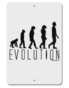 Evolution of Man Aluminum 8 x 12&#x22; Sign by TooLoud-TooLoud-White-Davson Sales