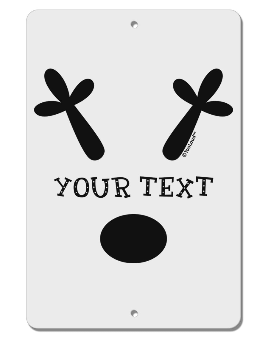 Personalized Matching Reindeer Family Design - Your Text Aluminum 8 x 12&#x22; Sign-TooLoud-White-Davson Sales