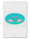 Love Birds - Flamingos Watercolor Aluminum 8 x 12&#x22; Sign-TooLoud-White-Davson Sales