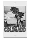 Colorado Landscape Text BW Aluminum 8 x 12&#x22; Sign-TooLoud-White-Davson Sales