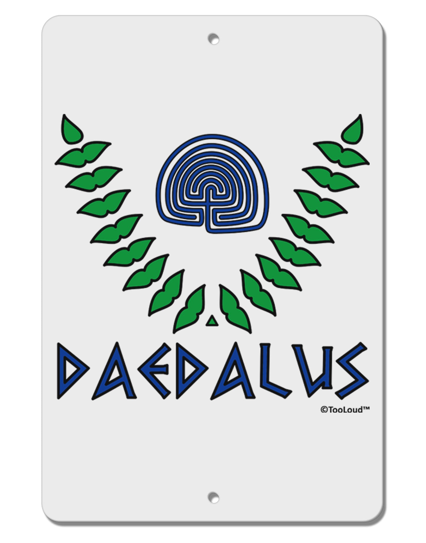Labyrinth - Daedalus - Greek Mythology Color Aluminum 8 x 12&#x22; Sign by TooLoud-TooLoud-White-Davson Sales
