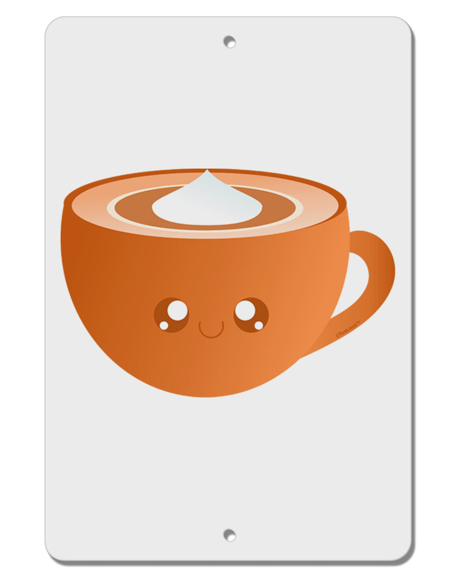 Cute Holiday Drink Pumpkin Spice Latte Aluminum 8 x 12&#x22; Sign-TooLoud-White-Davson Sales