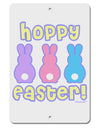 Three Easter Bunnies - Hoppy Easter Aluminum 8 x 12&#x22; Sign by TooLoud-TooLoud-White-Davson Sales