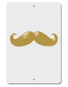 Big Gold Blonde Mustache Aluminum 8 x 12&#x22; Sign-TooLoud-White-Davson Sales