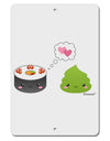 Cute Sushi and Wasabi Love Aluminum 8 x 12&#x22; Sign by TooLoud-TooLoud-White-Davson Sales